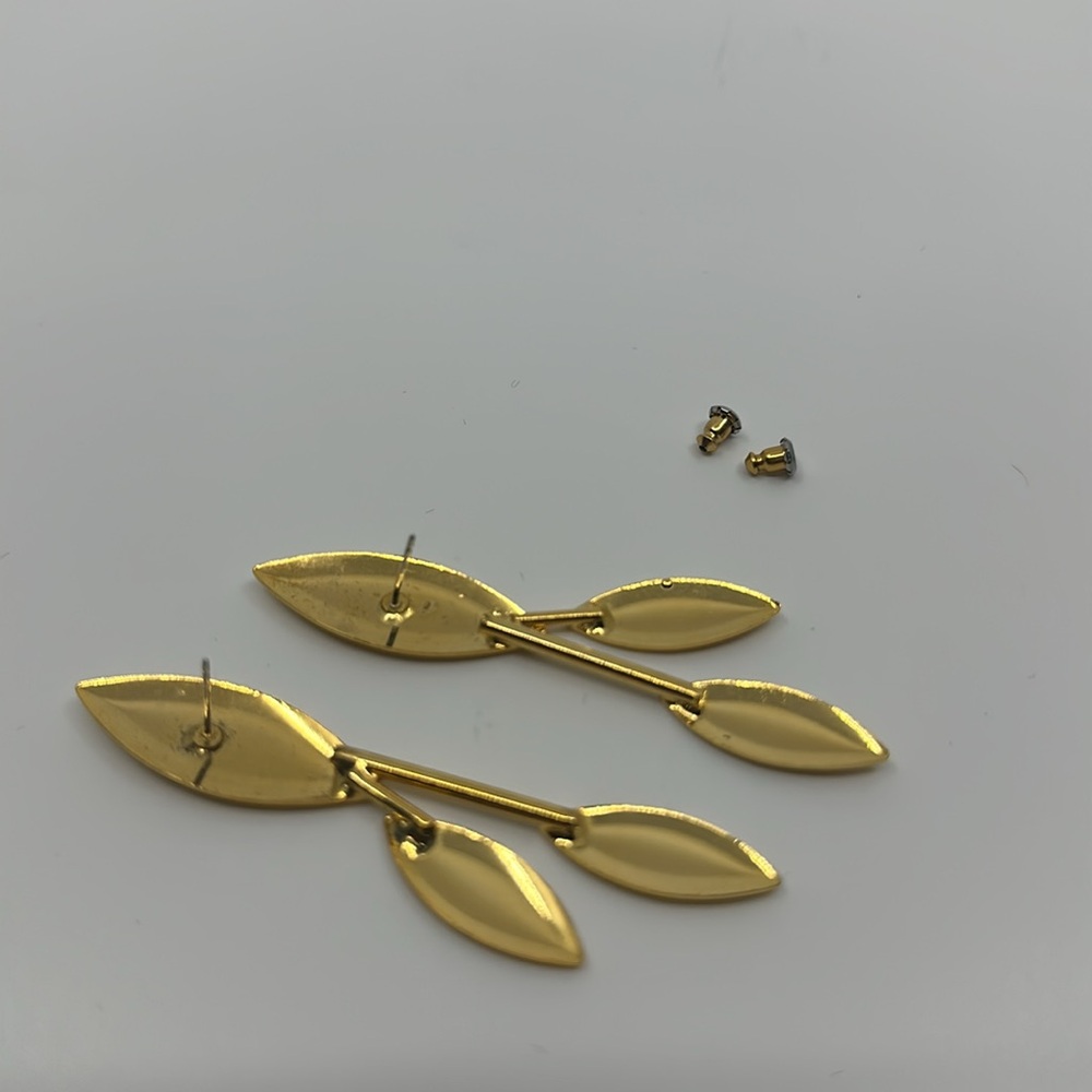 Vintage Goldtone Large Statement Post Earrings - image 6